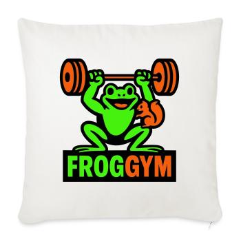 Gymnase Frog - Housse de coussin décorative 45 x 45 cm - blanc nature - Devant