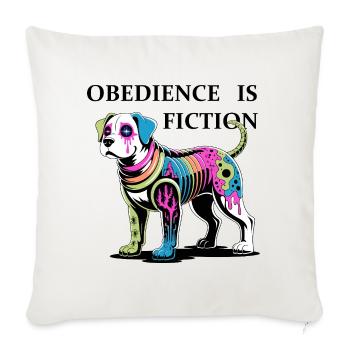Neon Cyber Hund Illustration - Sofakissenbezug 45 x 45 cm - Naturweiß  - Vorne