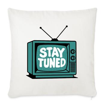 Stay tuned retro TV - Sofa pillowcase 17,3'' x 17,3'' (45 x 45 cm) - natural white - Front