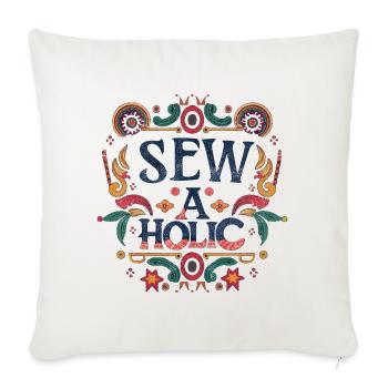 Accro à la couture - Housse de coussin décorative 45 x 45 cm - blanc nature - Devant