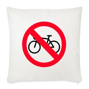 Pas de vélo - Housse de coussin décorative 45 x 45 cm - blanc nature - Devant