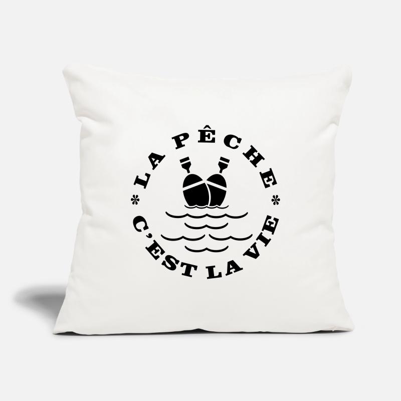 La pêche c'est la vie  Housse de coussin décorative 45 x 45 cm