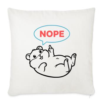Hamster Nope Comic Farbig - Sofakissenbezug 45 x 45 cm - Naturweiß  - Vorne