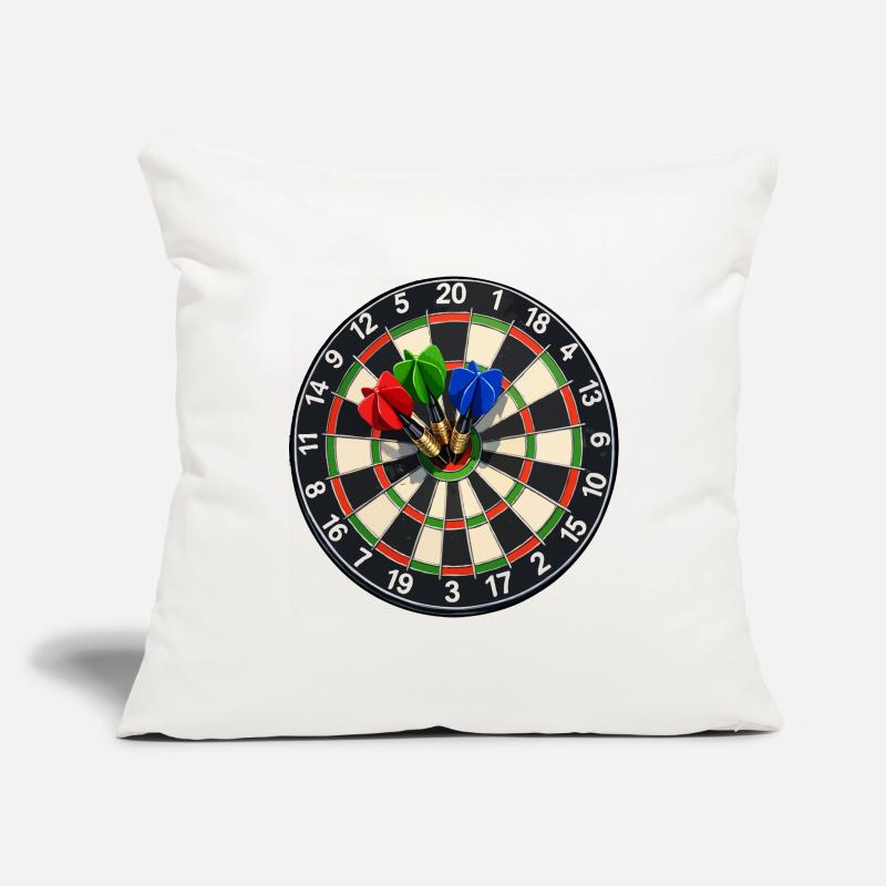 Cible de fléchettes Trois fléchettes Housse de coussin décorative 45 x 45 cm