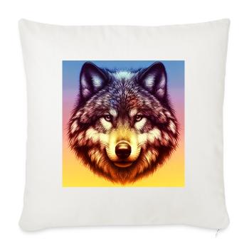 Wolf - Sofakissenbezug 45 x 45 cm - Naturweiß  - Vorne