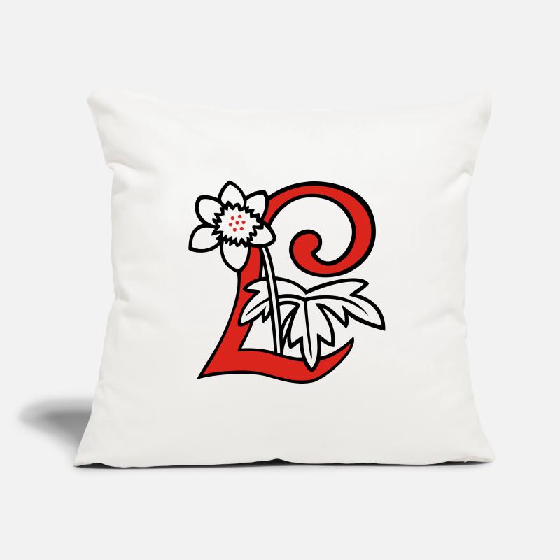 Buchstabe L Blüte Initiale Sofakissenbezug 45 x 45 cm