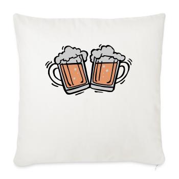 Bier - Sofa pillowcase 17,3'' x 17,3'' (45 x 45 cm) - natural white - Front