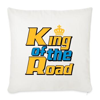 LKW Fahrer,LKW ,Trucker Fun King of the Road (25) - Sofakissenbezug 45 x 45 cm - Naturweiß  - Vorne