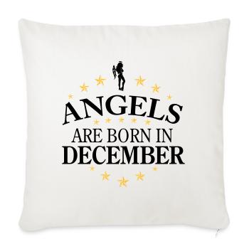 Vêtements de sport décembre anges - Housse de coussin décorative 45 x 45 cm - blanc nature - Devant