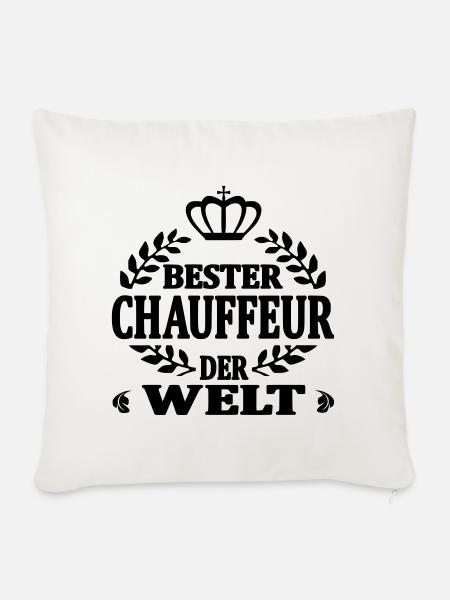 Bester chauffeur der welt - Sofakissenbezug 45 x 45 cm - Naturweiß 