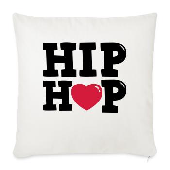 I heart Hip Hop - Housse de coussin décorative 45 x 45 cm - blanc nature - Devant