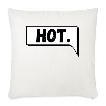 Bulle de dialogue Comic Hot - Housse de coussin décorative 45 x 45 cm - blanc nature - Devant