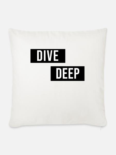 Dive Deep Inspiration - Sofakissenbezug 45 x 45 cm - Naturweiß