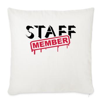 Staff Member Friends Team Staff Crew Logo - Sofa pillowcase 17,3'' x 17,3'' (45 x 45 cm) - natural white - Front