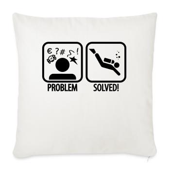 Diving: Problem - Solved! - Sofakissenbezug 45 x 45 cm - Naturweiß  - Vorne