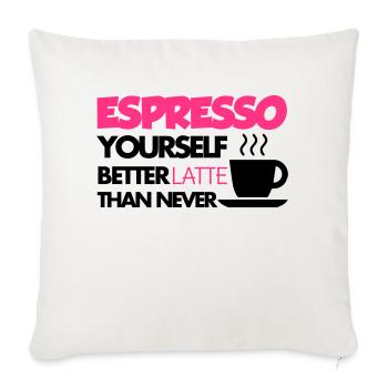 Coffee - Housse de coussin décorative 45 x 45 cm - blanc nature - Devant
