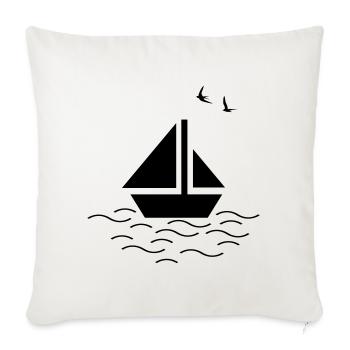 Sailboat - Sofa pillowcase 17,3'' x 17,3'' (45 x 45 cm) - natural white - Front