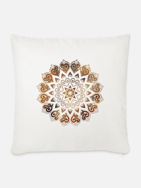 Mandala - Sofakissenbezug 45 x 45 cm - Naturweiß