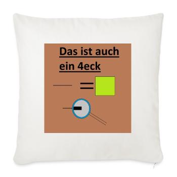 Geometrisches Rätsel Quadrat - Sofakissenbezug 45 x 45 cm - Naturweiß  - Vorne