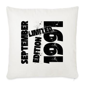 SEPTEMBER 1991 LIMITIERTE AUFLAGE - Sofakissenbezug 45 x 45 cm - Naturweiß  - Vorne
