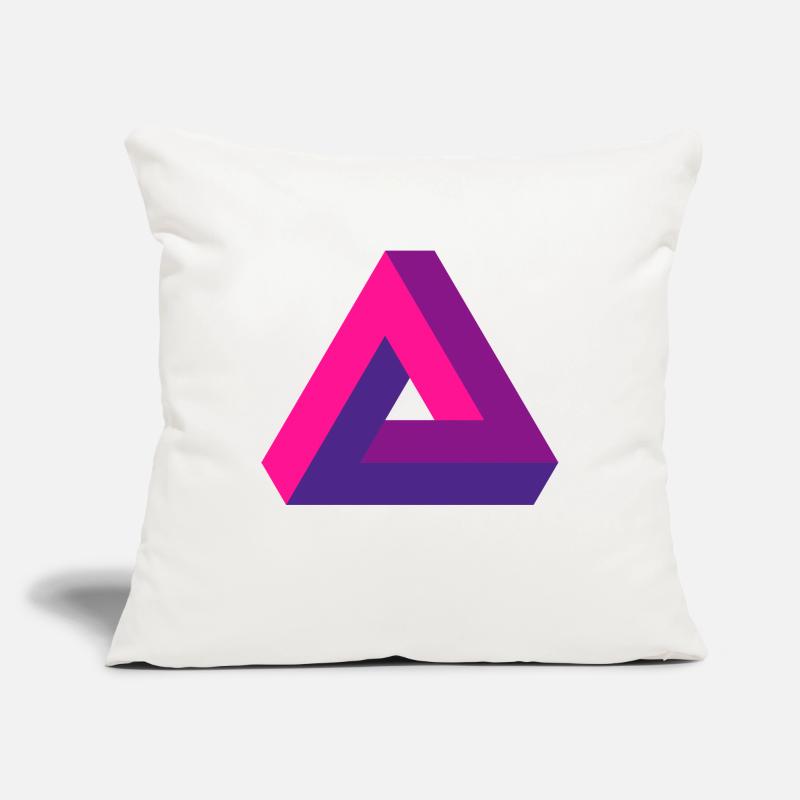 Mind-Bending Perspective: Impossible 3D Triangle Sofa pillowcase 17,3'' x 17,3'' (45 x 45 cm)