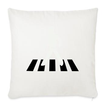 Franchissement du passage piéton - Housse de coussin décorative 45 x 45 cm - blanc nature - Devant