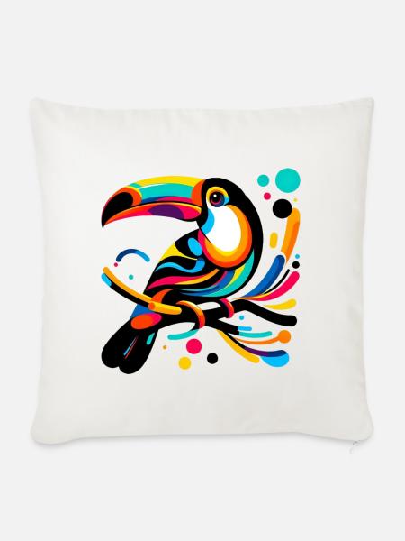 Tukan - Sofakissenbezug 45 x 45 cm - Naturweiß