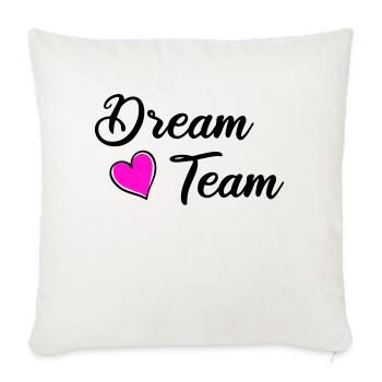 Équipe de rêve - Housse de coussin décorative 45 x 45 cm - blanc nature - Devant