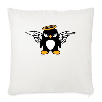 Penguin Angel Wings Halo Holy Flies - Sofa pillowcase 17,3'' x 17,3'' (45 x 45 cm) - natural white - Front