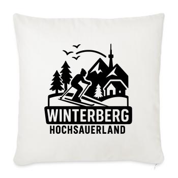 Winterberg Hochsauerland - Housse de coussin décorative 45 x 45 cm - blanc nature - Devant