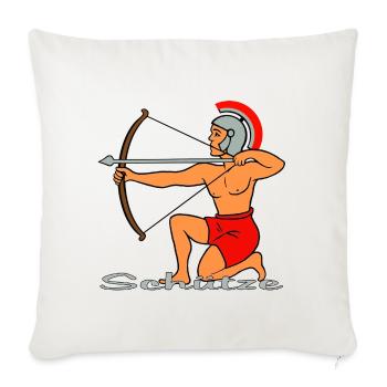 Signe du zodiaque Sagittaire - Housse de coussin décorative 45 x 45 cm - blanc nature - Devant