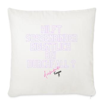 Durchfall Humor Neontext - Sofakissenbezug 45 x 45 cm - Naturweiß  - Vorne
