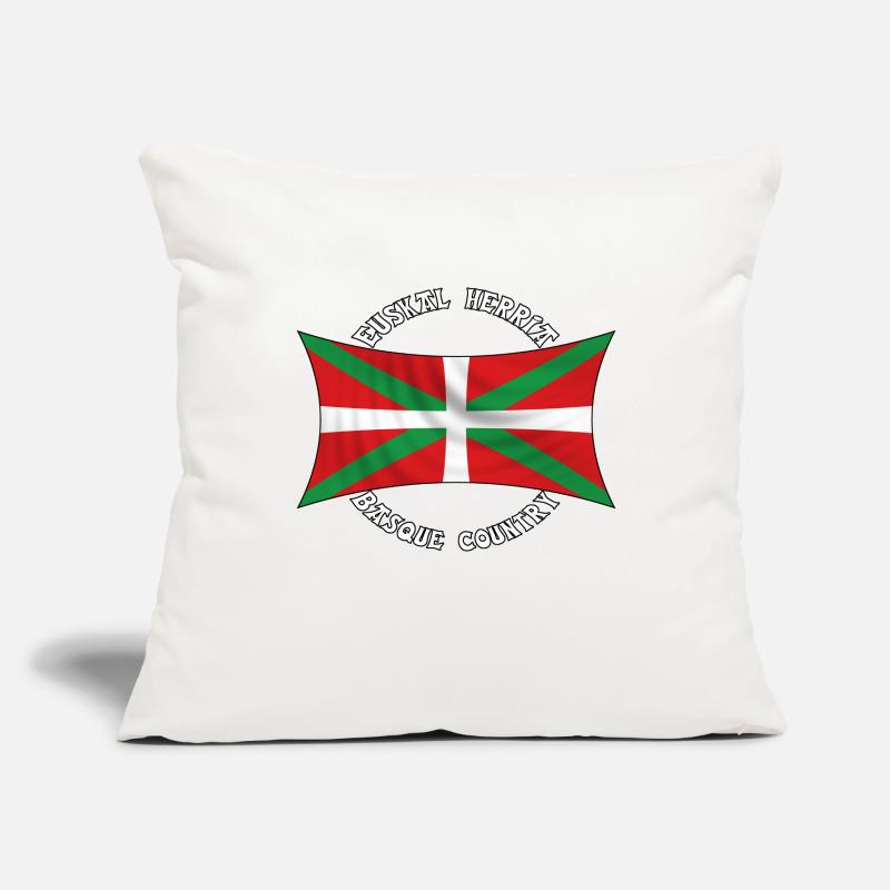 drapeau basque Housse de coussin décorative 45 x 45 cm