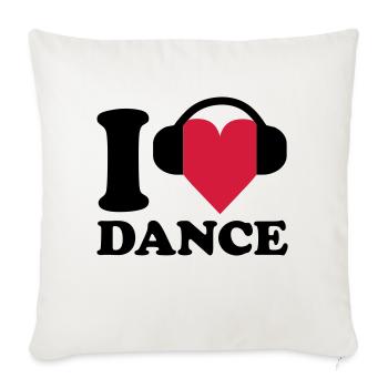 I love Music - Dance - Sofakissenbezug 45 x 45 cm - Naturweiß  - Vorne