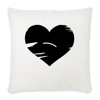 I love Brasil - Brazil flag heart - Sofa pillowcase 17,3'' x 17,3'' (45 x 45 cm) - natural white - Front