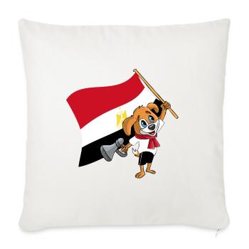 Egypt fan dog - Sofa pillowcase 17,3'' x 17,3'' (45 x 45 cm) - natural white - Front