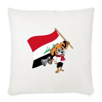 Irak fan chien - Housse de coussin décorative 45 x 45 cm - blanc nature - Devant