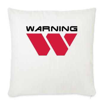 Warning__V001 - Sofa pillowcase 17,3'' x 17,3'' (45 x 45 cm) - natural white - Front