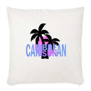 caribbean sun - Sofa pillowcase 17,3'' x 17,3'' (45 x 45 cm) - natural white - Front