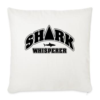 Shark whisperer - Sofakissenbezug 45 x 45 cm - Naturweiß  - Vorne