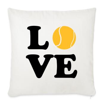 Love Tennis - Housse de coussin décorative 45 x 45 cm - blanc nature - Devant