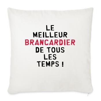 Brancardier / Ambulancier / Ambulance / Hôpital - Housse de coussin décorative 45 x 45 cm - blanc nature - Devant