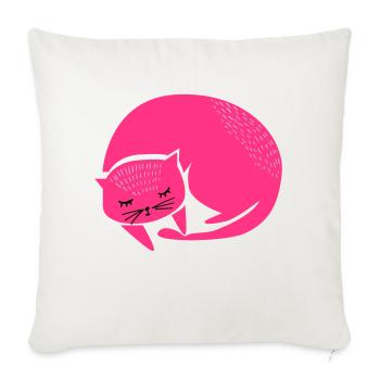 sweet sleeping cat - Sofa pillowcase 17,3'' x 17,3'' (45 x 45 cm) - natural white - Front
