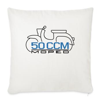 Moped Schwalbe 50 ccm Emblem - Sofa pillowcase 17,3'' x 17,3'' (45 x 45 cm) - natural white - Front