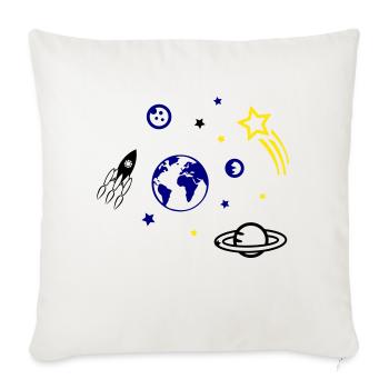 univers - Housse de coussin décorative 45 x 45 cm - blanc nature - Devant