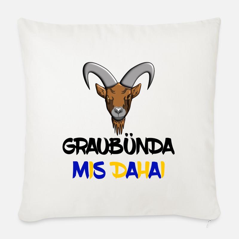 graubünda mis dahai - Sofakissenbezug 45 x 45 cm - Naturweiß 