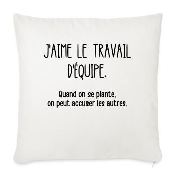 travail d'équipe - Housse de coussin décorative 45 x 45 cm - blanc nature - Devant
