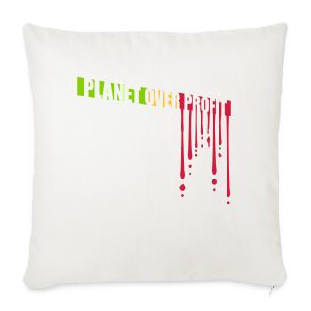Planète sur le devis de profit - Housse de coussin décorative 45 x 45 cm - blanc nature - Devant