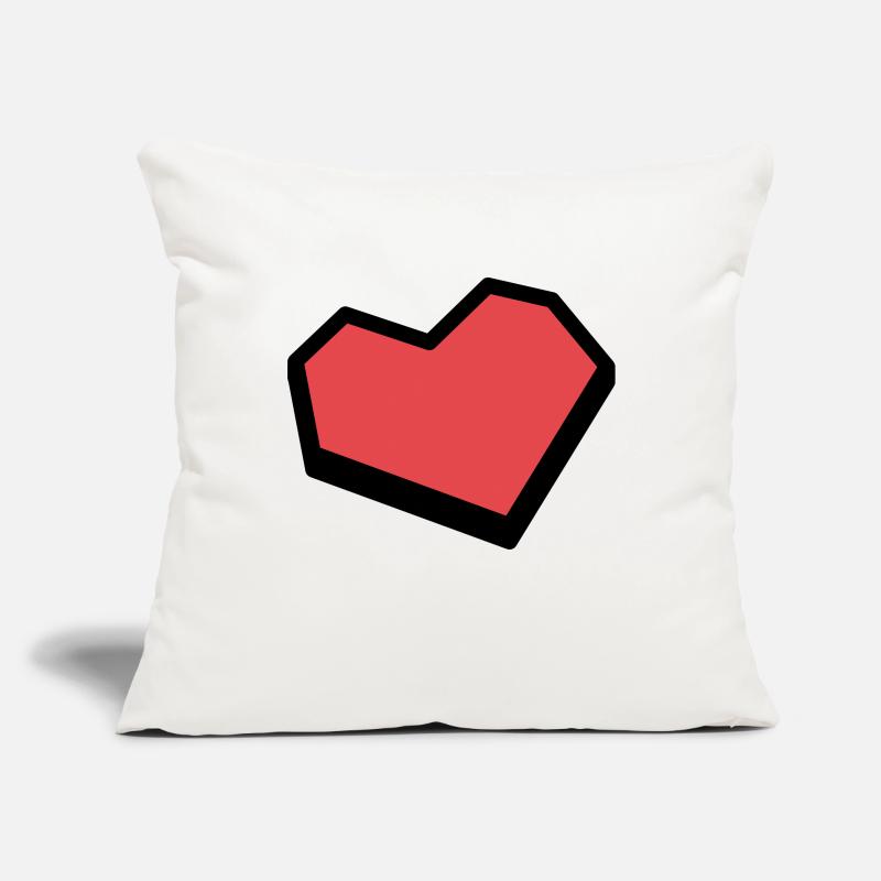 coarse angular red heart Sofa pillowcase 17,3'' x 17,3'' (45 x 45 cm)