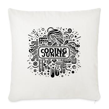 Accro au codage 17 - Housse de coussin décorative 45 x 45 cm - blanc nature - Devant